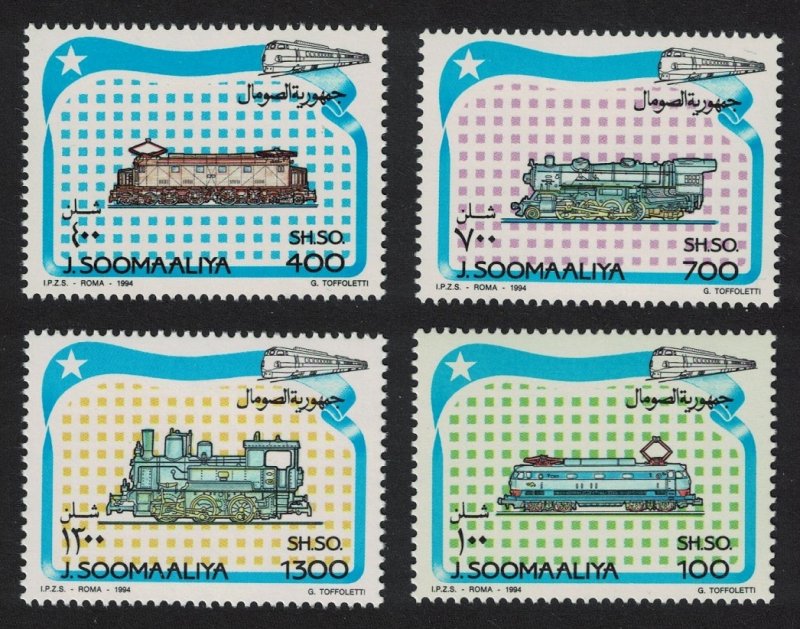 Somalia Locomotives 4v 1994 MNH MI#524-527