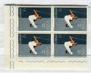 SAN MARINO; 1960 Olympics issue MINT MNH CORNER BLOCK of 4, 2L.