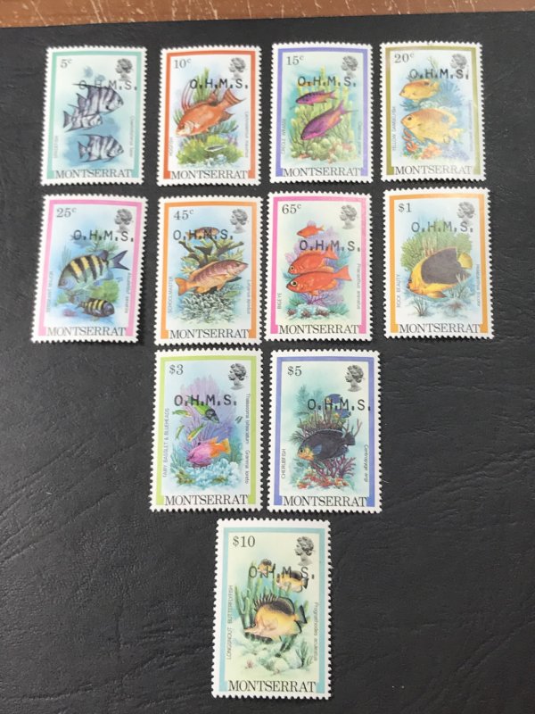 MONTSERRAT # O45-O55-MINT/NEVER HINGED-COMPLETE SET----OFFICIALS----1981