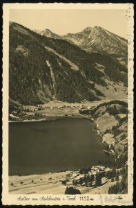 Austria German Occupation Nesselwängle 1940 Tirol Mountains Photo Postal Card