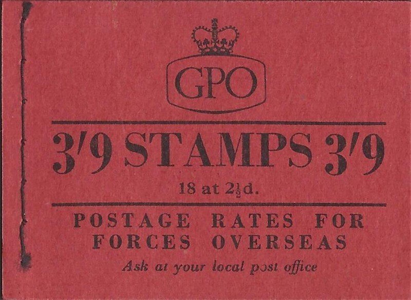 Great Britain - 1956 3Sh 9p 2½p QE II Booklet of 3 #321a 6 Stamp Panes #BK94