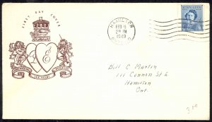 Canada Sc# 276 (cachet) FDC (a) 1948 2.16 Royal Wedding