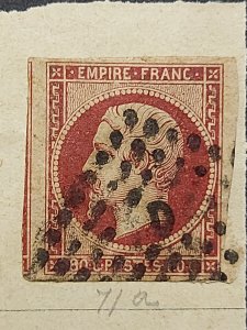 1853-60 King Napoleon III 80c Boosberry Stamps Used/VF/XF Full Margins SC#20e