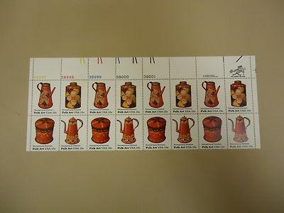 USPS Scott 1775-78 15c 1979 Folk Art Pennsylvania Tolewar...