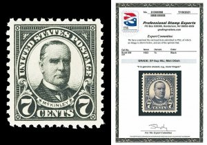 Scott 559 1923 7c McKinley Flat Plate Mint Graded XF-Sup 95J NH with PSE CERT!