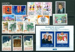 Liechtenstein 1992, Yearset 1992, complete, 19v   1s/s, MNH