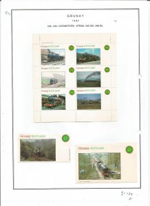 GRUNAY- 1982 - Steam Locomotives - Sheets - Mint Light Hinged - Private Issue