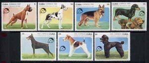Cuba 1992 Dogs complete set of 7 unmounted mint, SG 3708-...