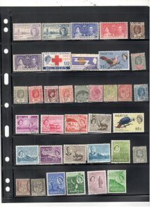 MAURITIUS COLLECTION ON STOCK SHEET MINT/USED