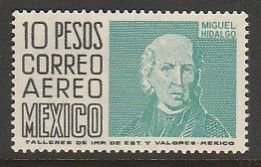 MEXICO C267, $10Pesos 1950 Definitive 2nd Printing wmk 300. MINT, NH. F-VF.