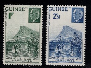 FRENCH GUINEA Scott  166-167 MH* Marshal Petain stamp set