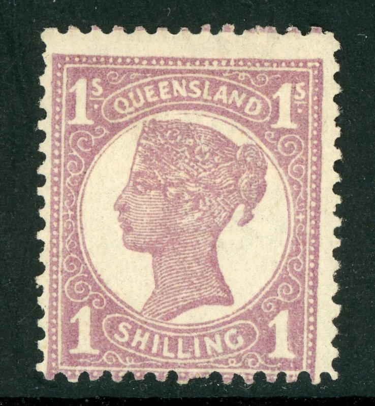 Queensland 1897 1 Shilling Lilac Scott 121 Mint D437 ⭐⭐⭐⭐⭐⭐