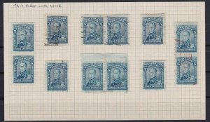 COLOMBIA 1917 PORTRAIT 5c BLUE STUDY  STAMPS  REF 5340