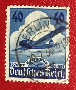 1936 Deeutches Reich Scott 469 used CV$3.00 Lot 840 Airplane