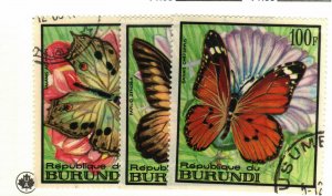 Burundi #252-4 Used butterflies