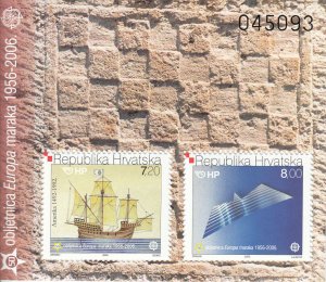 EUROPA by Croatia MNH Sc 592a Mi  Bk 27 Souvenir sheet  Value $ 60.oo