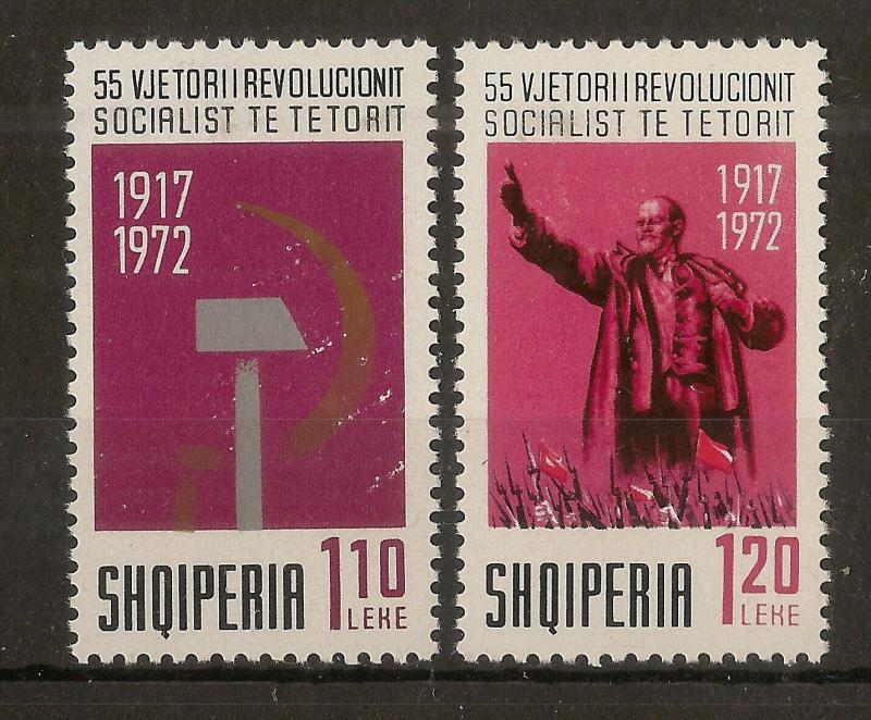 Albania 1972 Lenin October Revolution SG1558-1559 MNH