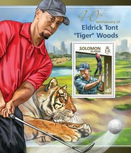 SOLOMON ISLANDS 2015 SHEET TIGER WOODS GOLF SPORTS slm15120b