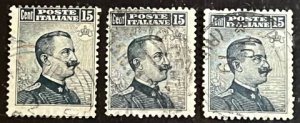 Italy Scott# 111 Used Avg/F Lot of 3 Cat $6.00