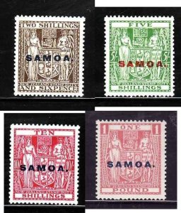 Samoa-Sc#156-9- id7-unused hinged(157)/LH(156,158-9)-New Zealand Postal-