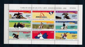 [28474] Spain 2002 Equestrian Horse riding MNH Sheet