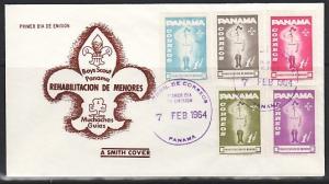 Panama, Scott cat. RA52-RA56. Boy Scout values only on a First day cover. ^