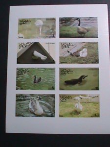 OMAN-1973 WORLD FAMOUS LOVELY WILD BIRDS MNH IMPERF SHEET- VERY FINE