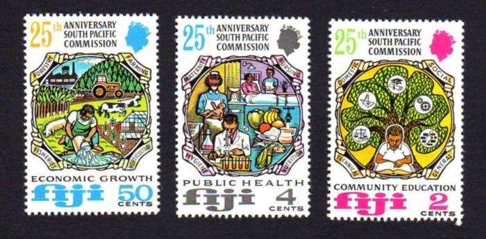 Fiji 1972 Sc#324-326 Set of 3 SOPAC Commission MINT-Hinged. 