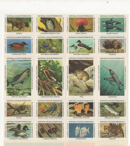 USA - National Wildlife Conservation Stamps 1983 Full Sheet of 36 - MNH