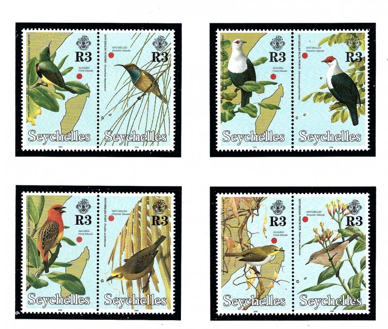 Seychelles 787a-93a MNH 1996 Birds in pairs