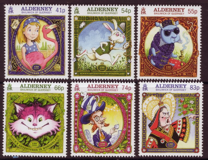 Alderney 2015 MNH Stamps Scott 512-517 Literature Alice Adventures in Wonderland