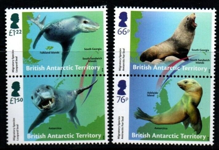 BRITISH ANTARCTIC TERR. SG766/9 2015 MIGRATORY SPECIES MNH