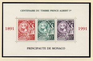 Monaco c 1782 1991 Prince Albert I stamp sheet mint NH