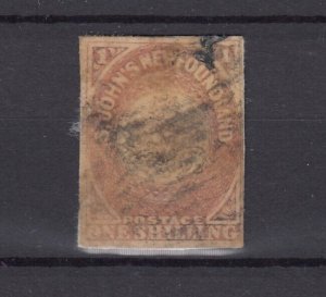 Newfoundland QV 1861 1/- Rose Lake Imperf Fine Used BP9467