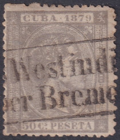Cuba 1879 Sc 86 used Aus Westindien uber Bremen ship cancel