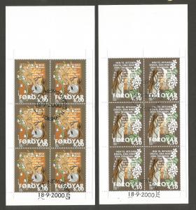 FAROE ISLANDS – 2000 – TWO BOOKLETS – CHRISTMAS ISSUE – w/ FD Cancel