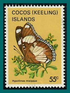 Cocos 1983 Butterflies Moths 2, 55c used #98,SG95