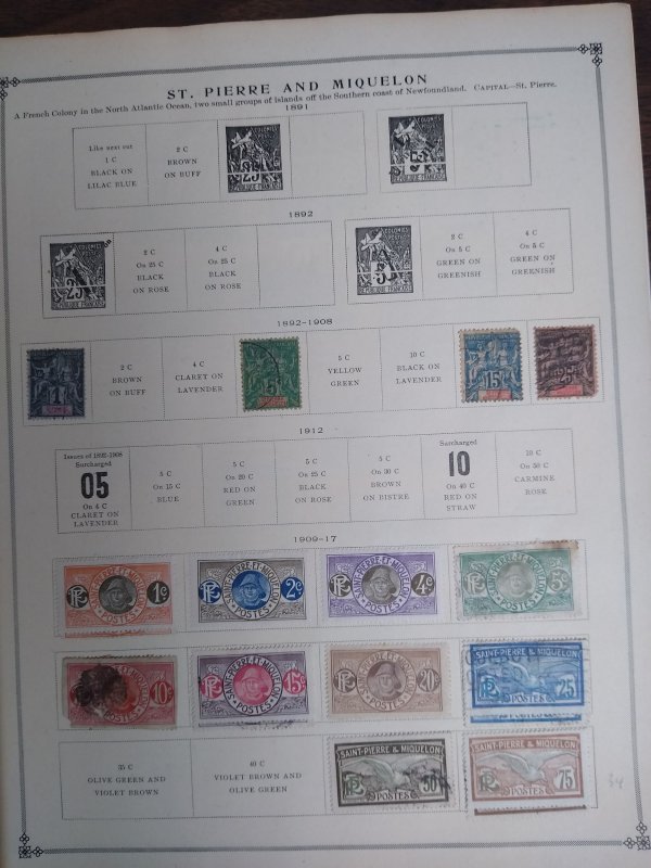 collection on pages St Pierre and Miquelon to 1960 HU: SMOKY!! CV $220