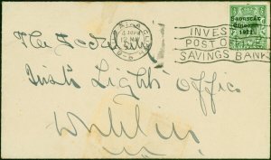 Ireland 1922 1/2d Green SG52b 'Accent Inserted by Hand' on Locally Addressed ...