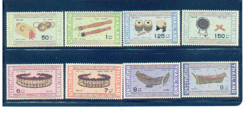 Thailand 1982 Sc 1009-16 Musical Instruments MNH