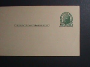 ​UNITED STATES-1875 OVER 140 YEARS-THOMAS JEFFERSON MNH PAID POST CARD VF