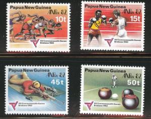 Papua New Guinea, PNG  Scott 571-574 MH* 1982 sports set