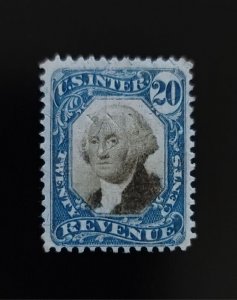 1871 20c U.S. Internal Revenue, Blue & Black, George Washington, R111