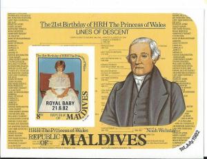 Maldives #1075  Royal Baby (MNH)  CV$5.50