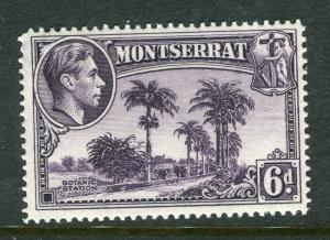 MONTSERRAT; 1938 early GVI issue Mint hinged Shade of 6d. Perf 14 value