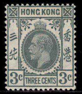 HONG KONG GV SG119, 3c grey, M MINT. Cat £15.