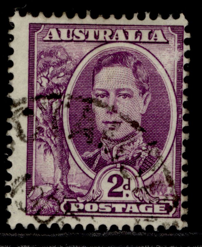 AUSTRALIA GVI SG205, 2d bright purple, FINE USED.