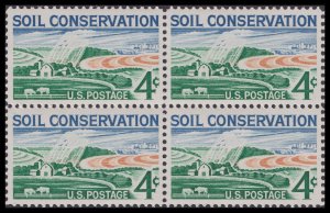 US 1133 Soil Conservation 4c plate block 4 LL 26423 MNH 1959