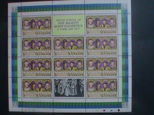 ​ST. VINCENT-1977 SC#487- SILVER JUBILEE OF QUEEN ELIZABETH II- MNH SHEET-VF