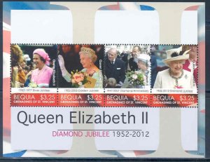 BEQUIA   2013 60th ANN CORONATION OF QUEEN ELIZABETH II SHEET MINT NH